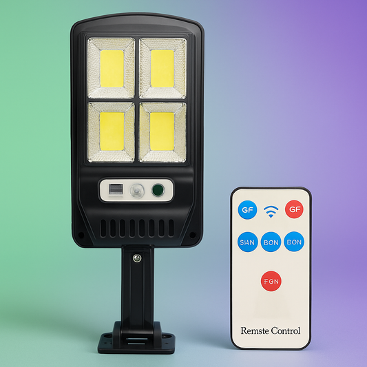 Lámpara Solar Inteligente con Sensor de Movimiento y Control Remoto